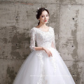 Factory Supply Cheap 2020 Newest Design V-neck floor length lace Brides Wedding dress